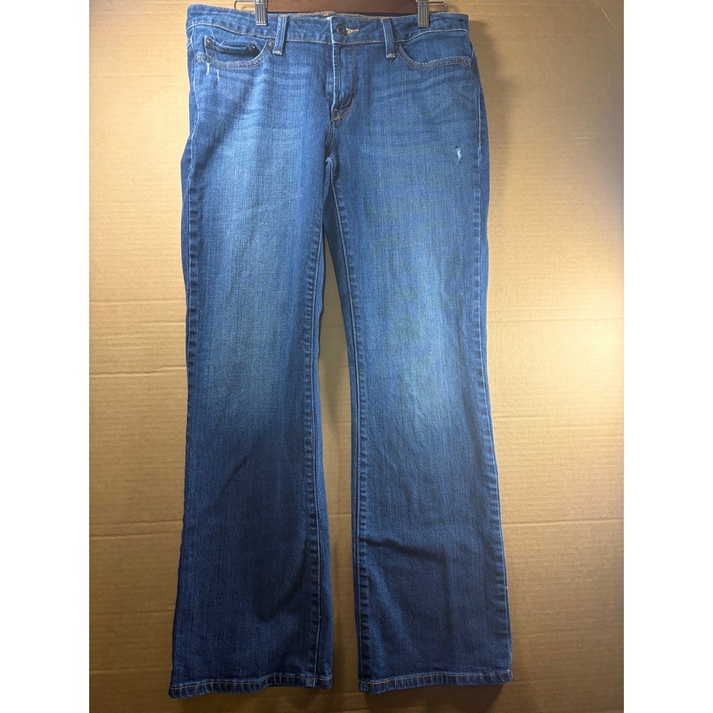 Levi's 545 Low Boot Cut Jeans Womens 12 M Blue Stretch Denim Flap Pocket